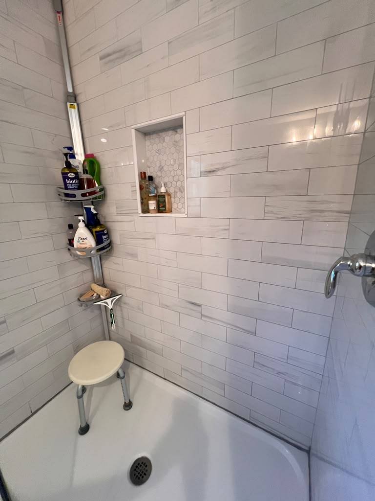 Clean tiled bathroom and shower after professional cleaning in Fairfield County CT